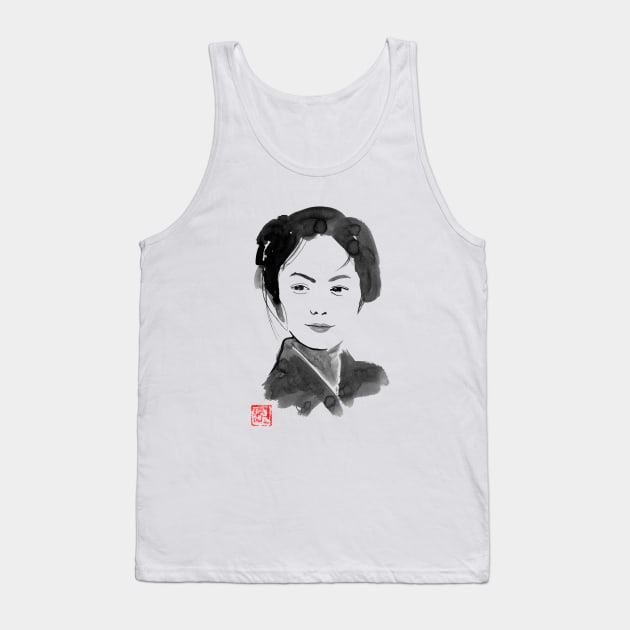 smiling japanese woman 2 Tank Top by pechane